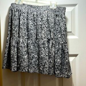 Michael Kors Black and White Frill Skirt